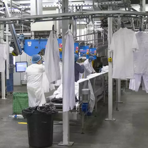 CLEAN - garments being processed