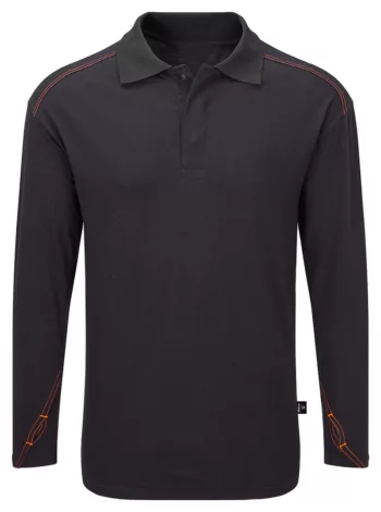 Arc Flash Flame Resistant Long Sleeve Polo - Workwear Garments - CLEAN Services