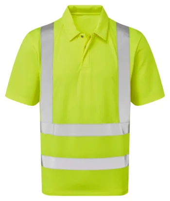 Hi-Vis Short sleeve Polo Shirt - Workwear Garments - CLEAN Services