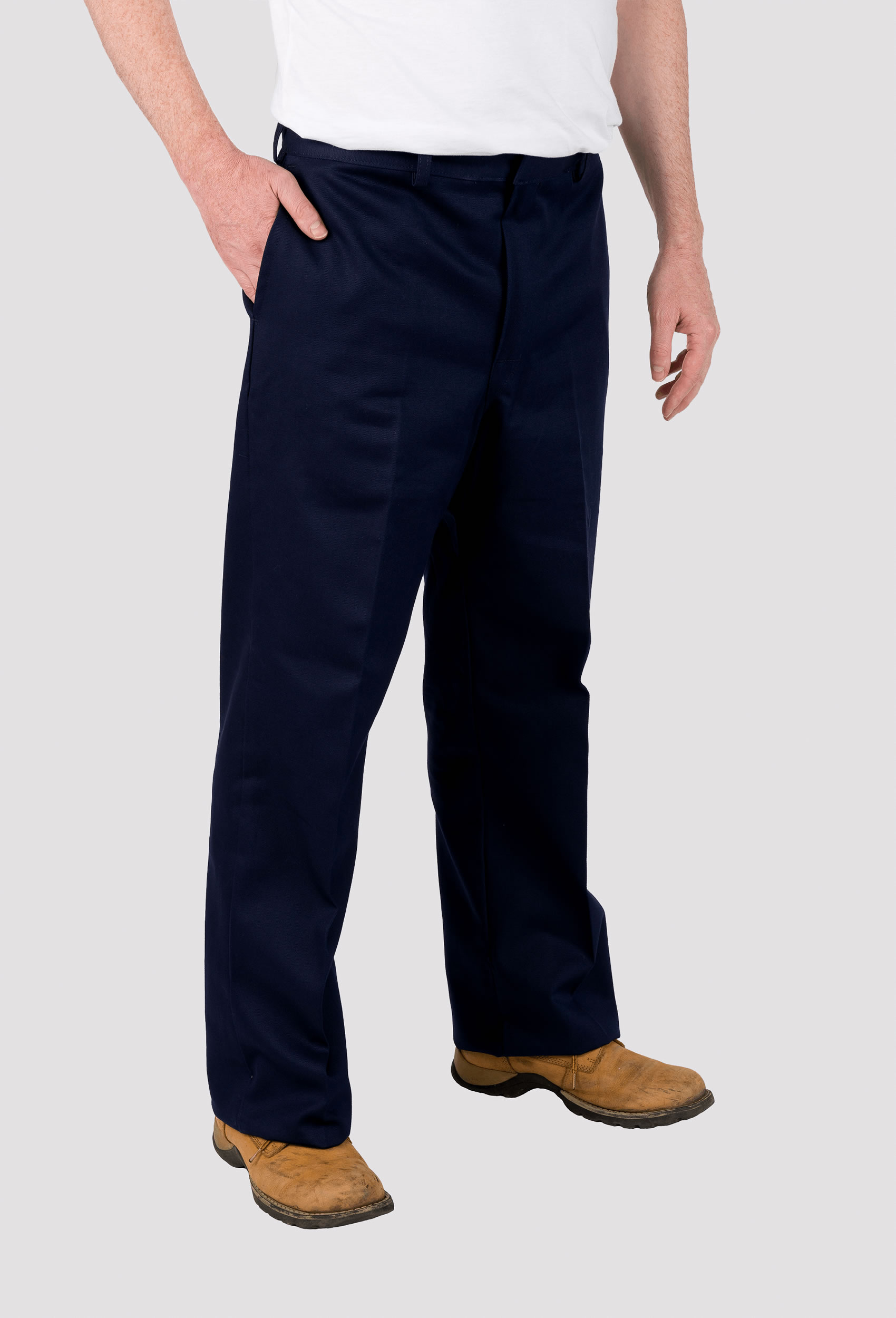 Navy Blue - Cotton Drill Work Pants - Spartan Workwear